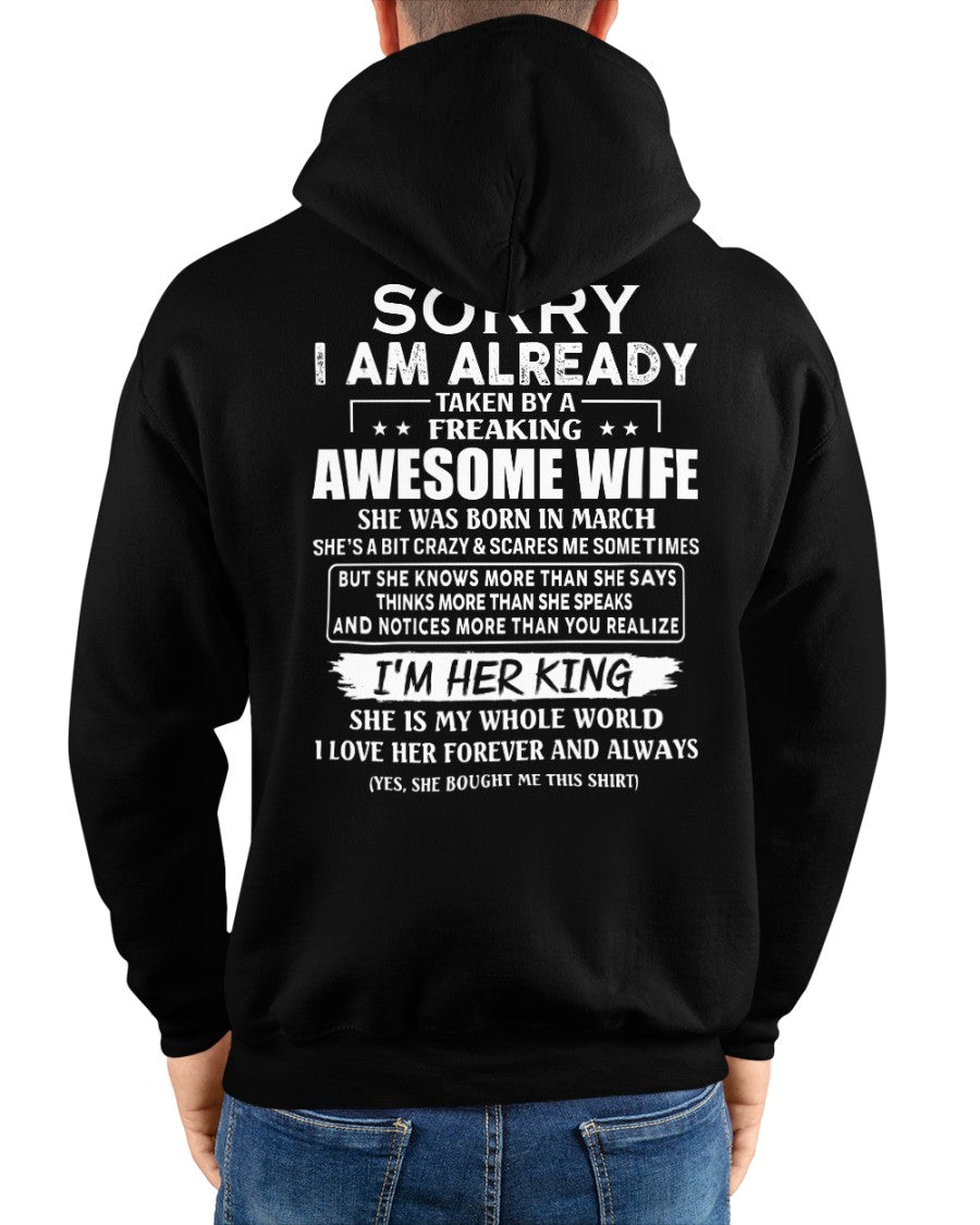 Awesome wife March - Perfect gift for your husband - EBIL03 (SKU68-79-03)