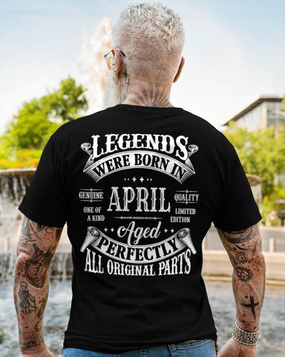 LEGENDS WERE BORN IN APRIL - T-SHIRT FOR MAN - DONN04 (SKU08-37-04)