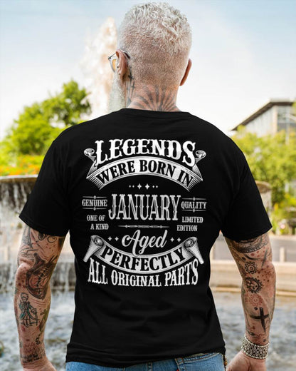 LEGENDS WERE BORN IN JANUARY - T-SHIRT FOR MAN - DONN01 (SKU08-37-01)