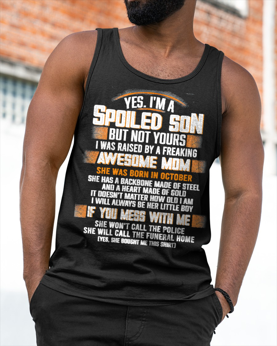 OCTOBER - Raised By A Freaking Awesome Mom - FROM MOM TO SON - EBIL10 (SKU26T-01-45-10)