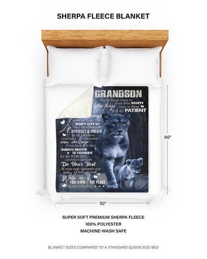 Special Gift for Your Grandson - From Grandma Blanket (SKUB11-135)