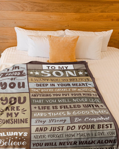 Special Gift For Your Son Blanket - From Mom (SKUB12-236)