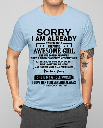February - Awesome Girl born in February - Special gift for your boyfriend - From Wife EBIL02 (SKU.AT16)