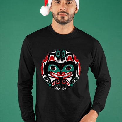 Native American T-Shirts, Vintage Native American Unisex T-Shirt/Hoodie/Sweatshirt HLT00 - Alaska Native American Art Tlingit Eagle Tribal Bear Clan T-Shirt (1)