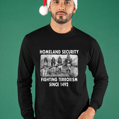 Native American T-Shirts, Vintage Native American Unisex T-Shirt/Hoodie/Sweatshirt HLT00 - Homeland Security Fighting Terrorism Since 1492 Native T-Shirt (1)