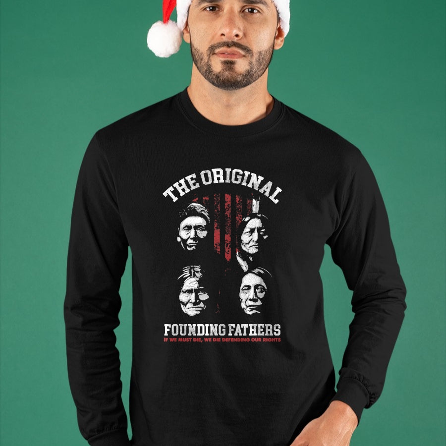 Native American T-Shirts, Vintage Native American Unisex T-Shirt/Hoodie/Sweatshirt HLT00 - The Original Founding Fathers Native American Themed T-Shirt (2)