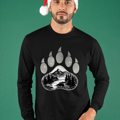 Native American T-Shirts, Vintage Native American Unisex T-Shirt/Hoodie/Sweatshirt HLT00 - Native American Indian Bear Claws Funny Mountain Animal Gift T-Shirt (1)