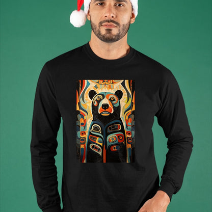 Native American T-Shirts, Vintage Native American Unisex T-Shirt/Hoodie/Sweatshirt HLT00 - Native American Art Design Spirit Bear T-Shirt