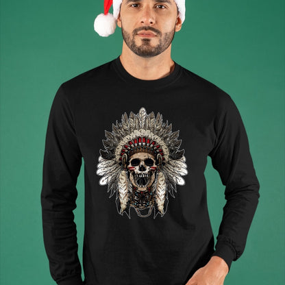 Native American T-Shirts, Vintage Native American Unisex T-Shirt/Hoodie/Sweatshirt HLT00 - American Flag - Chief Head Native American Indians Warbonnets Headdress T-Shirt (1)