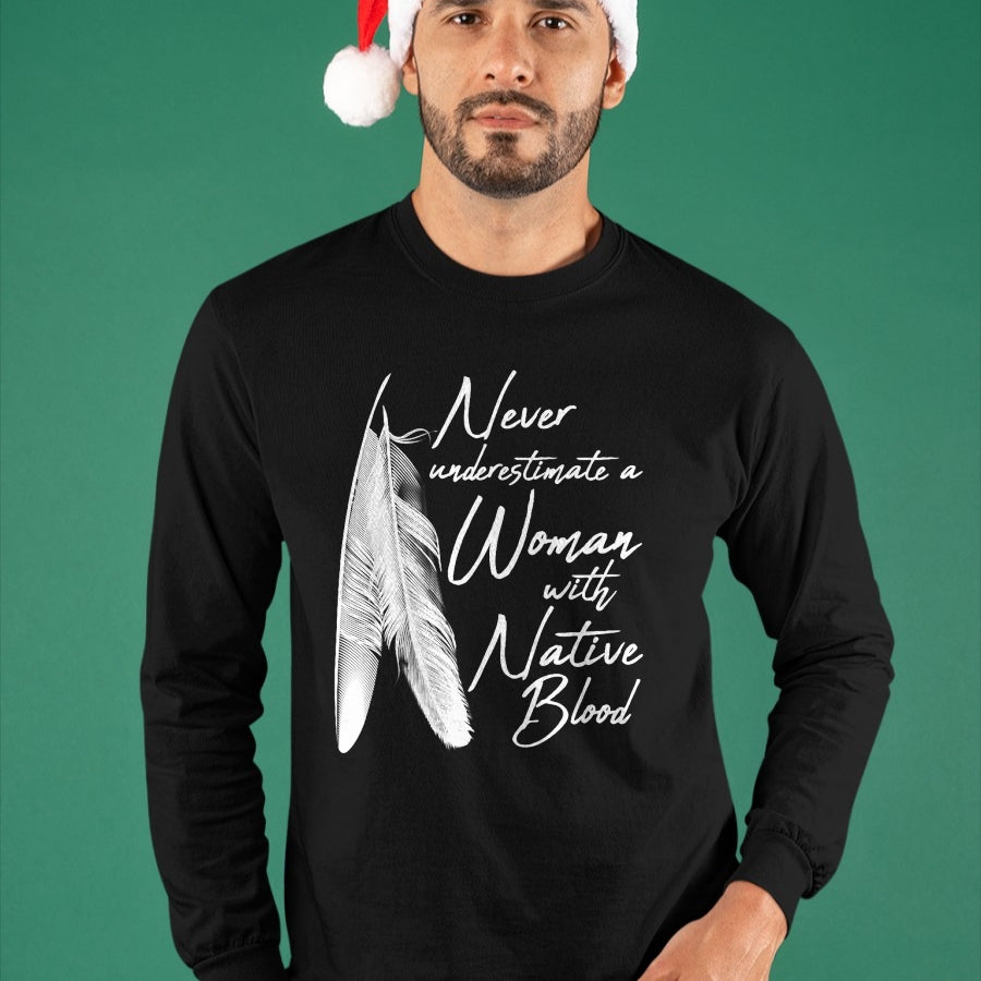 Native American T-Shirts, Vintage Native American Unisex T-Shirt/Hoodie/Sweatshirt HLT00 - Native American A Woman With Native Blood American Indian T-Shirt (1)