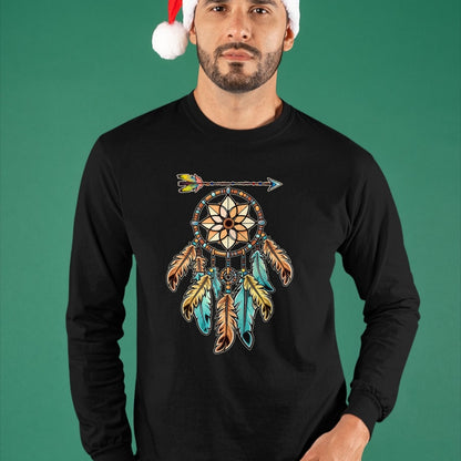 Native American T-Shirts, Vintage Native American Unisex T-Shirt/Hoodie/Sweatshirt HLT00 - Dream Catcher White Buffalo Native American Boho vibe T-Shirt