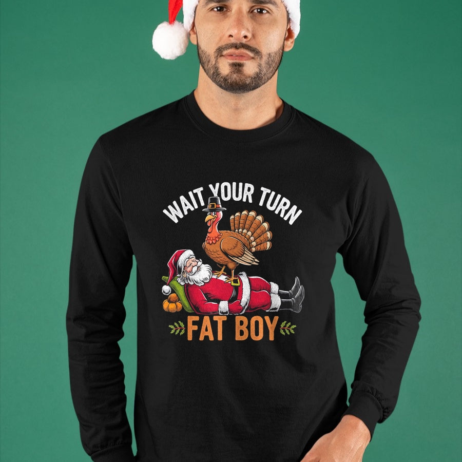 Funny Thanksgiving Christmas Turkey vs Santa for Men Women T-Shirt - Christmas Unisex T-Shirt/Hoodie/Sweatshirt - HNDS00