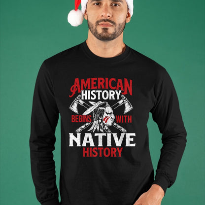 Native American T-Shirts, Vintage Native American Unisex T-Shirt/Hoodie/Sweatshirt HLT00 - Native History - Indigenous Indian Native American Blood T-Shirt (1)