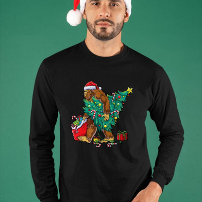 Most Wonderful Christmas Co Bigfoot Christmas Tree Lights Xmas Boys Men Sasquax T-Shirt - Christmas Unisex T-Shirt/Hoodie/Sweatshirt - HNDS00