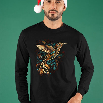 Native American T-Shirts, Vintage Native American Unisex T-Shirt/Hoodie/Sweatshirt HLT00 - Hummingbird Native American Indian Northwest Tribal Graphic T-Shirt