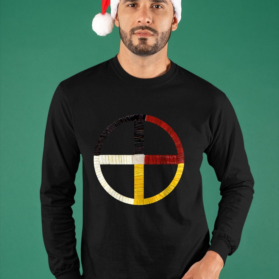 Native American T-Shirts, Vintage Native American Unisex T-Shirt/Hoodie/Sweatshirt HLT00 - Native American Indian Medicine Wheel T-Shirt (1)