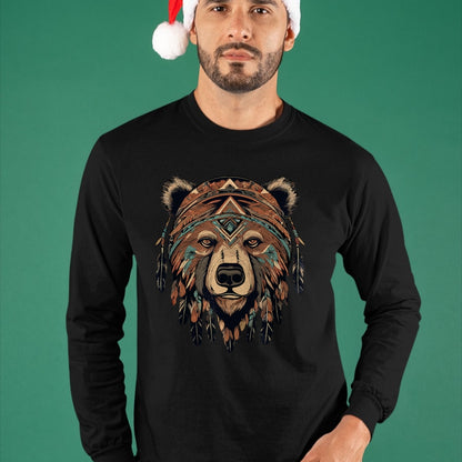 Native American T-Shirts, Vintage Native American Unisex T-Shirt/Hoodie/Sweatshirt HLT00 - Native American Bear Artwork T-Shirt