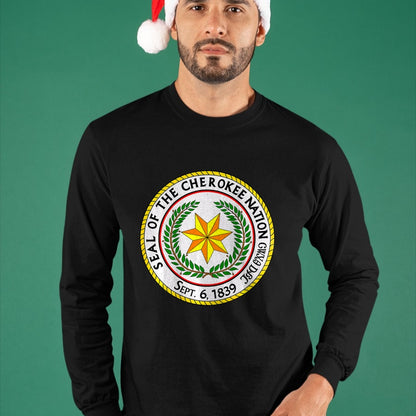 Native American T-Shirts, Vintage Native American Unisex T-Shirt/Hoodie/Sweatshirt HLT00 - Double Sided Seal of the Cherokee Nation Native American T-Shirt