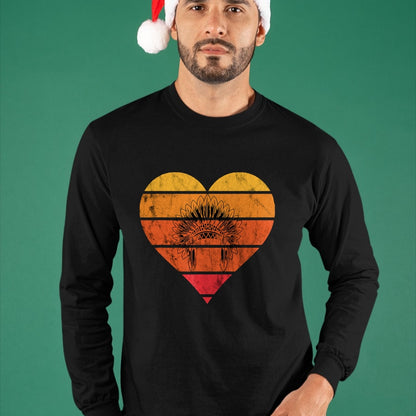 Native American T-Shirts, Vintage Native American Unisex T-Shirt/Hoodie/Sweatshirt HLT00 - Native American Retro Vintage Heart Sunset Native American T-Shirt