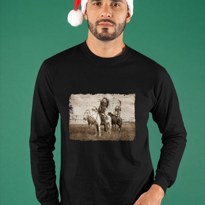 Native American T-Shirts, Vintage Native American Unisex T-Shirt/Hoodie/Sweatshirt HLT00 - Native American Chief Head Indians Warbonnets Headdress T-Shirt (1)