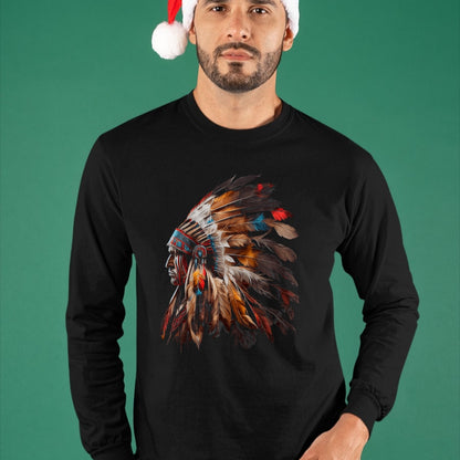 Native American T-Shirts, Vintage Native American Unisex T-Shirt/Hoodie/Sweatshirt HLT00 - Native American Indian Headdress Graphic Tees Men Women T-Shirt