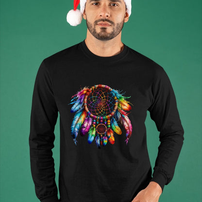 Native American T-Shirts, Vintage Native American Unisex T-Shirt/Hoodie/Sweatshirt HLT00 - Native American Heritage Month Feather Dreamcatcher T-Shirt (1)