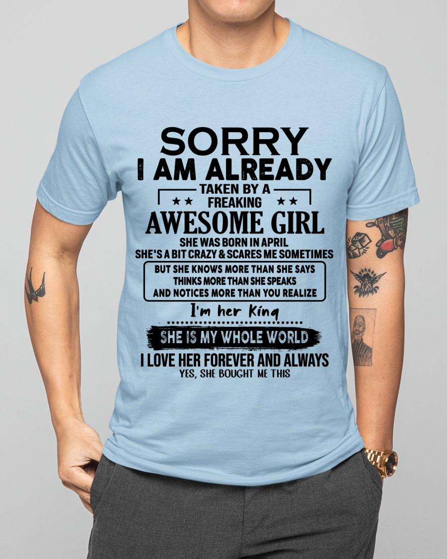 April - Awesome Girl born in April - Special gift for your boyfriend - From Wife EBIL04 (SKU.AT16)