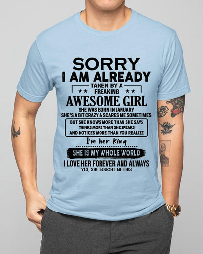 January - Awesome Girl born in January - Special gift for your boyfriend - From Wife EBIL01 (SKU.AT16)