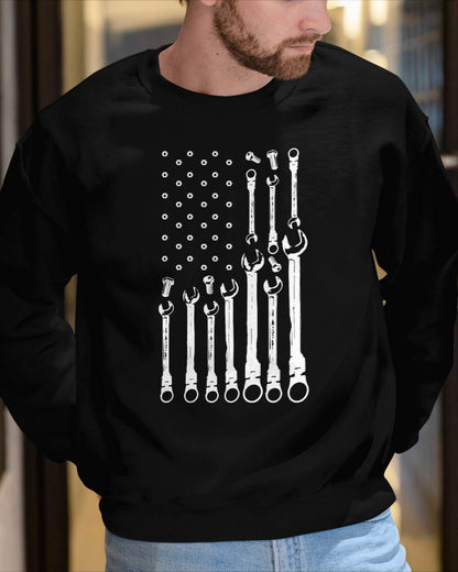 Mechanic Flag American Patriotic Flag Car Mechanic USA Flag T-Shirt - Gift For Mechanic - DONN (SKUM08-D09)