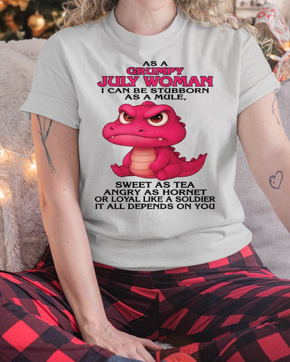 As A Grumpy January Woman - T Shirt For Woman - DONN07 (SKU09-31-07)