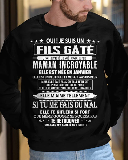 JANVIER - FILS GÂTÉ – CADEAU DE MAMAN - EBIL01 (SKU26T-0172-01)