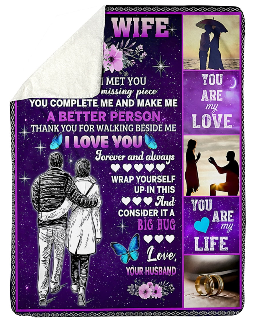 Special Gift For Your Wife Blanket - From Husband (SKU-CHAU-B14) FULL