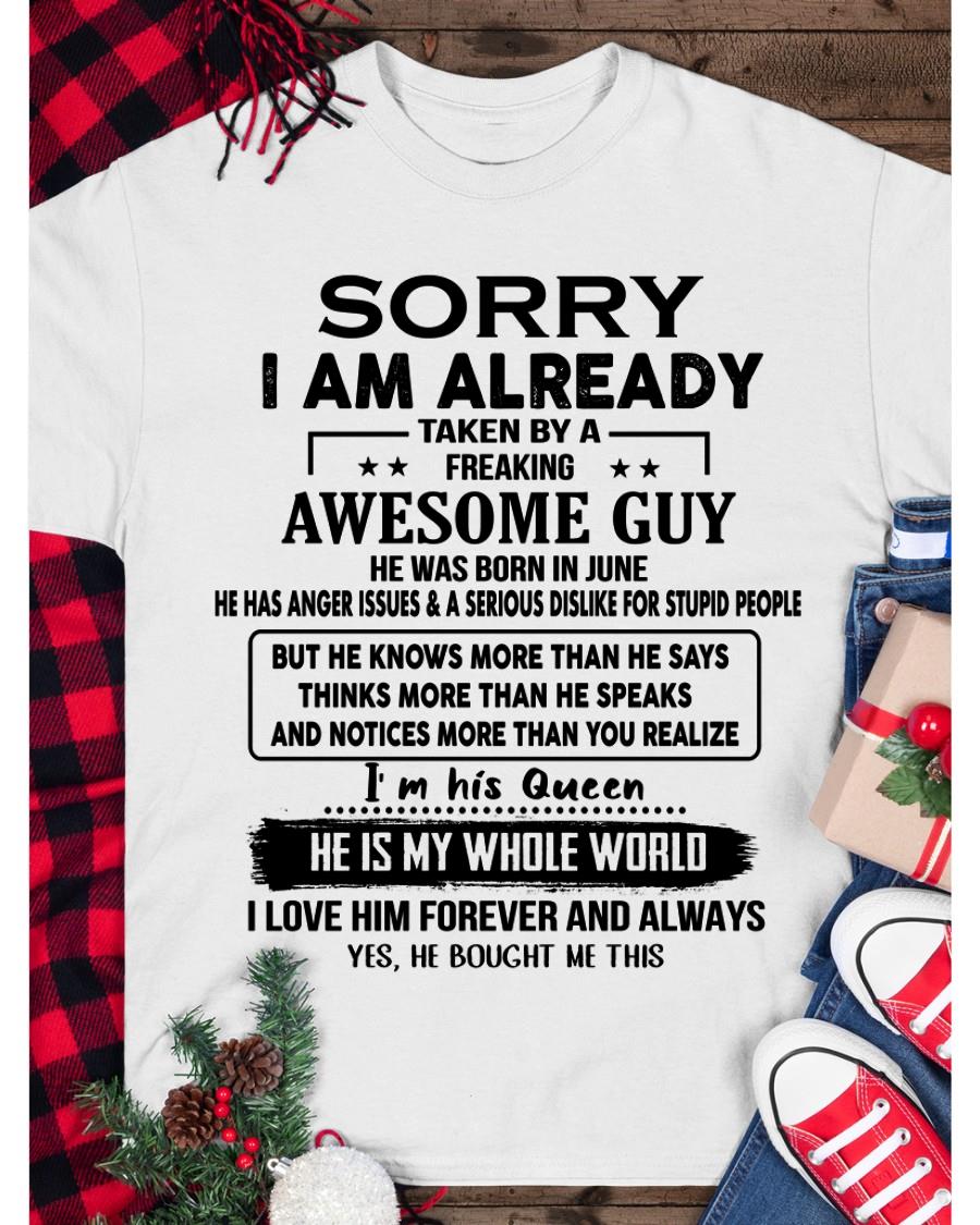 June - Awesome Boyfriend Born In June- Special gift for your Girlfriend - From Husband DONN06 (SKUT08-11-06)