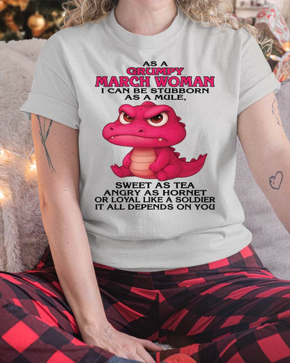 As A Grumpy January Woman - T Shirt For Woman - DONN03 (SKU09-31-03)
