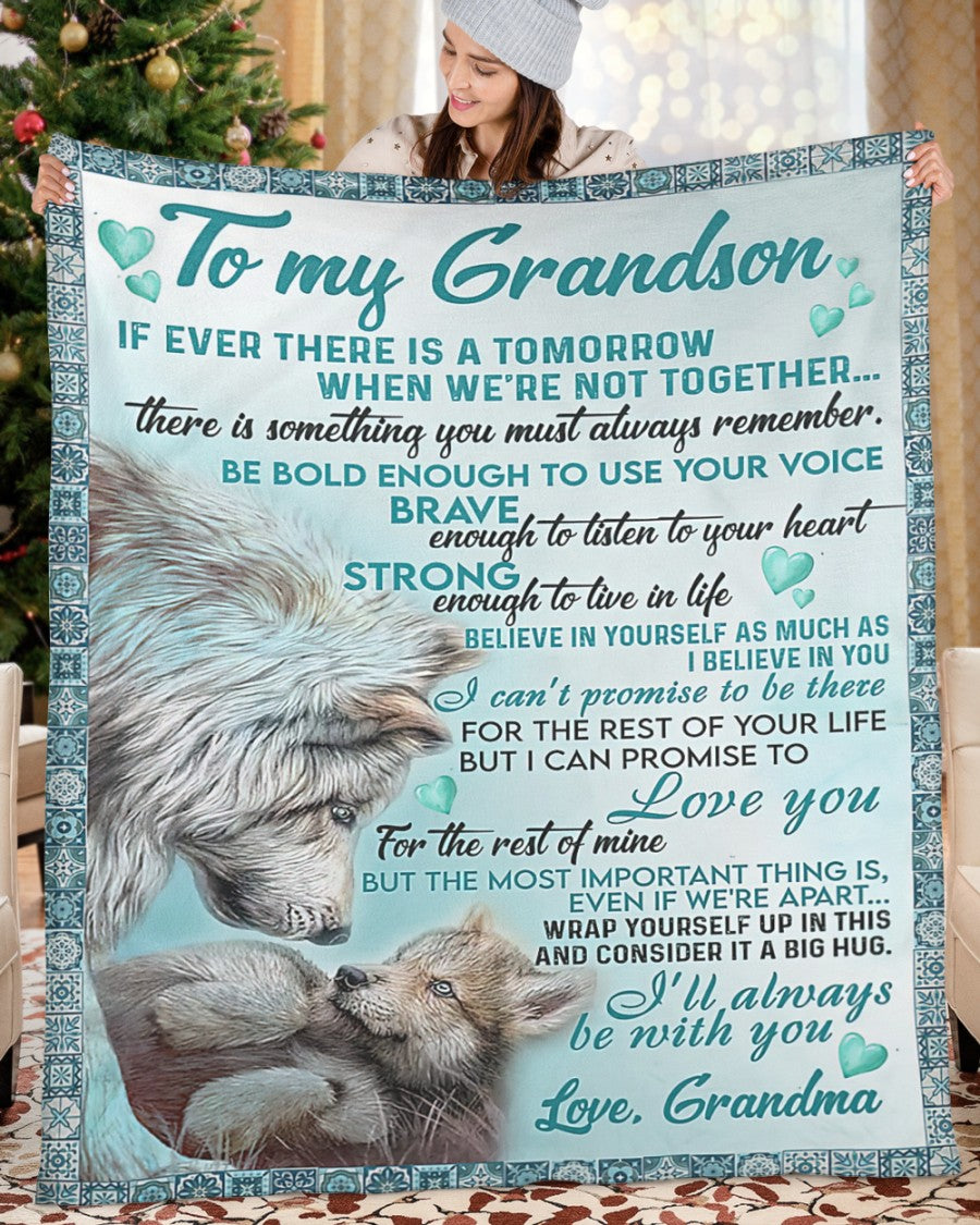 To My Grandson Blanket From Grandma