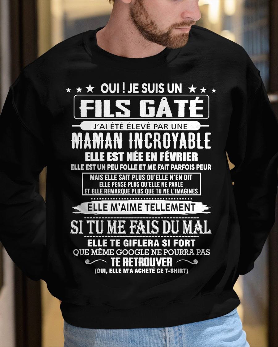 FÉVRIER - FILS GÂTÉ – CADEAU DE MAMAN - DONN02 (SKU26T-0172-02)