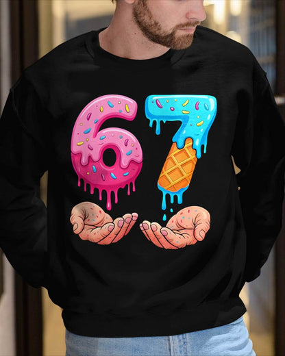 ICE CREAM 6 7 - UNISEX MEME T-SHIRT - EBIL00