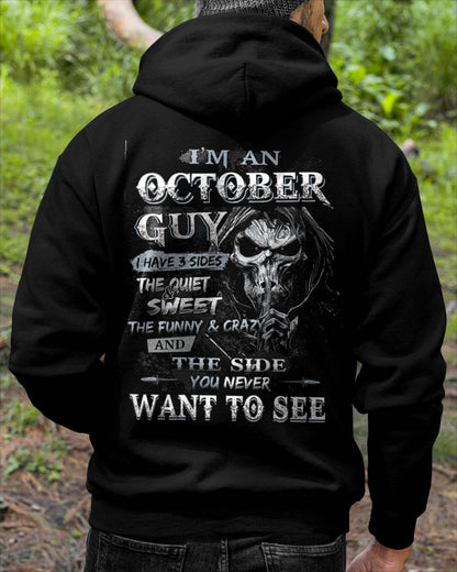 I'm A October Guy I Have 3 Sides - T-Shirt For Man - DONN10 (SKU07-60-10)