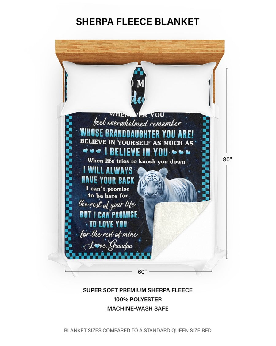 Special Gift For Your Granddaughter Blanket - From Grandpa (SKUB12-11)