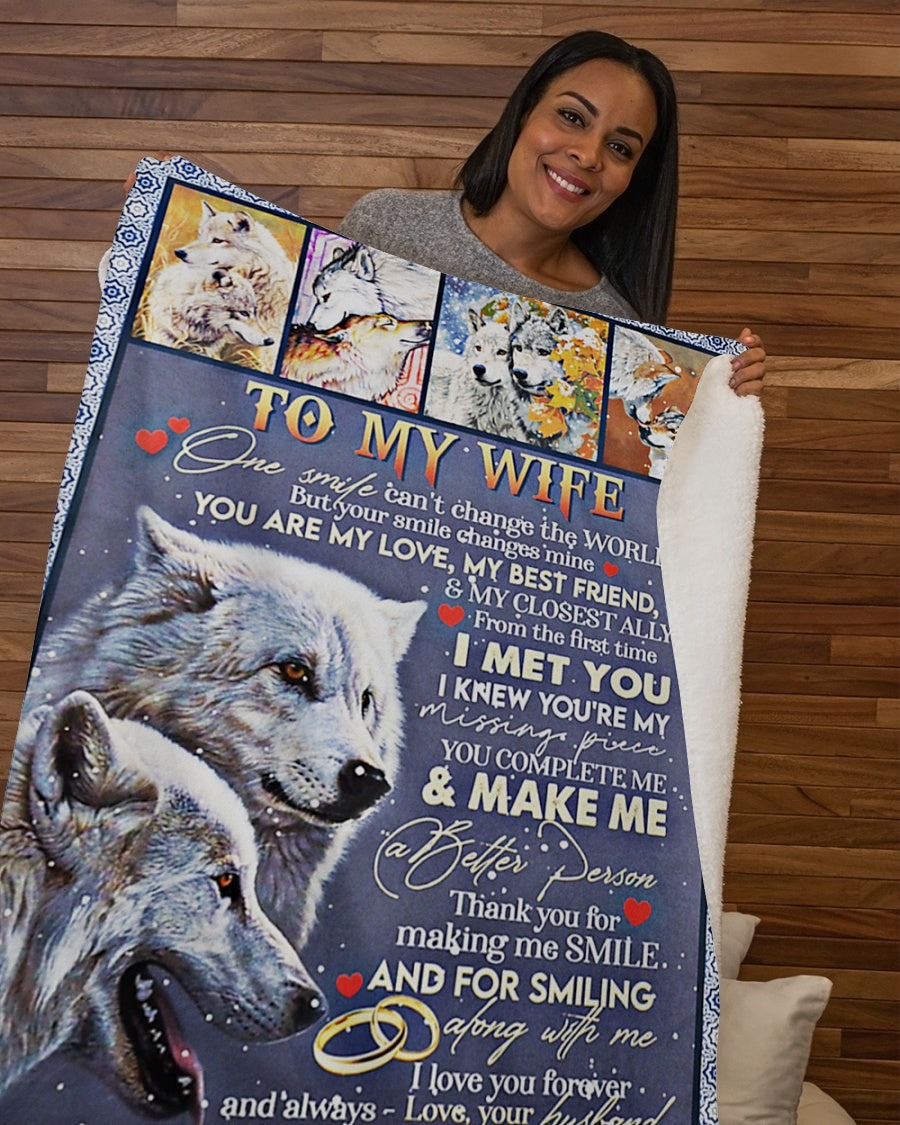 To My Wife - Special gift for your wife - from husband blanket