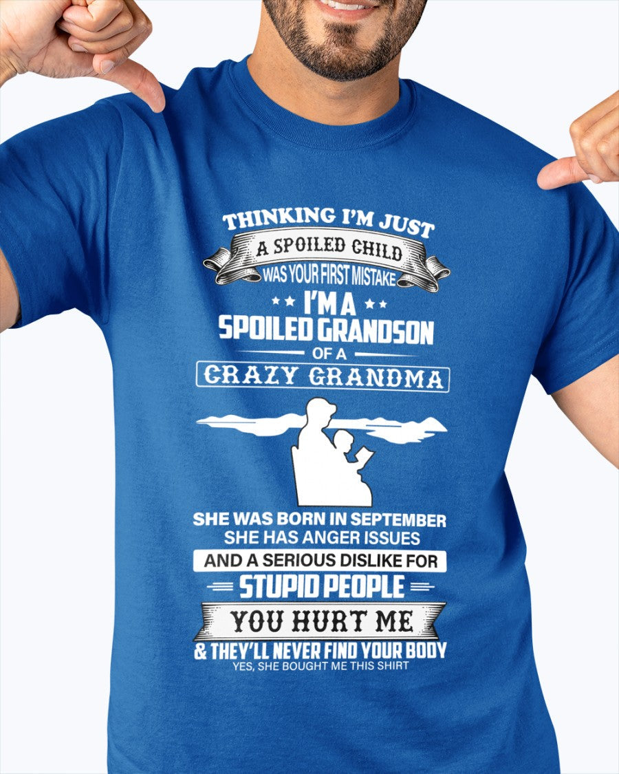 Spoiled by Grandma Shirt September Edition – From Grandma to Grandson EBIL09 (SKU-GMS2-09)