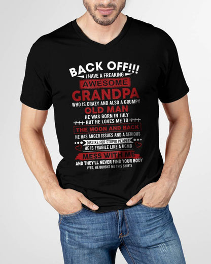 July – Back Off!!! I Have A Freaking Awesome Grandpa – Gift For Grandson And Granddaughter From Grandpa – DONN07 (SKU10-153-07)