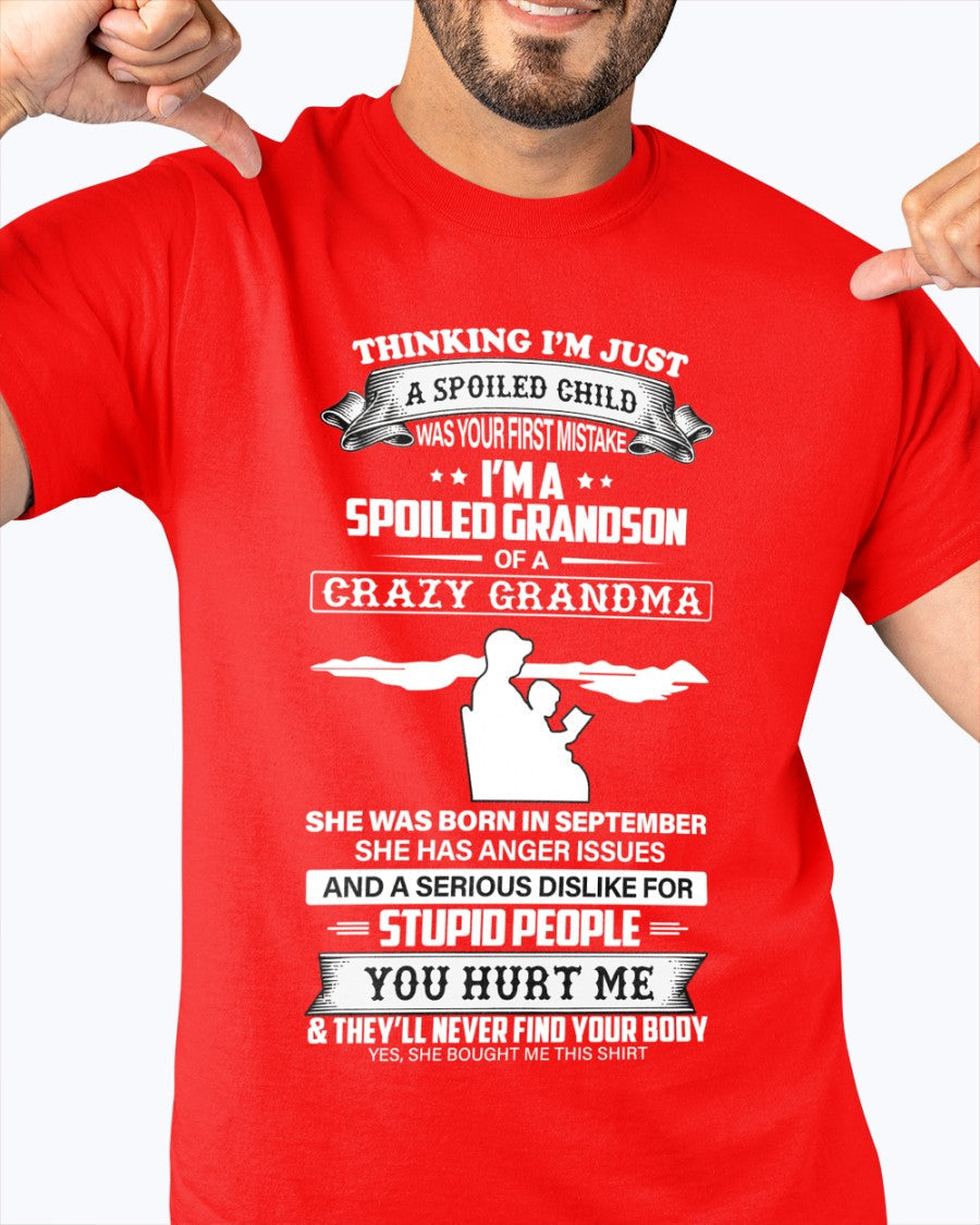 Spoiled by Grandma Shirt September Edition – From Grandma to Grandson EBIL09 (SKU-GMS2-09)