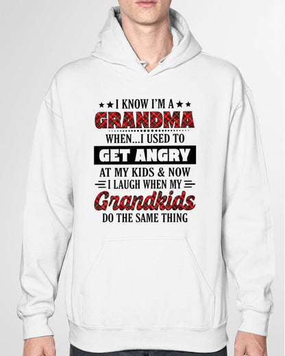 KNOW I'M A GRANDMA WHEN... I USED TO GET ANGRY AT MY KIDS & NOW I LAUGH WHEN MY GRANDKIDS DO THE SAME THING - from grandma EBIL00 (SKU07-111)