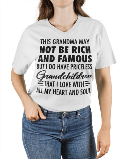 THIS GRANDMA MAY NOT BE RICH AND FAMOUS BUT I DO HAVE PRICELESS Grandchildren - from grandma EBIL00