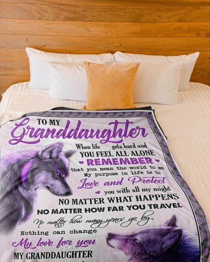 Special Gift For Your Granddaughter Blanket - From Grandpa (SKUB12-53)