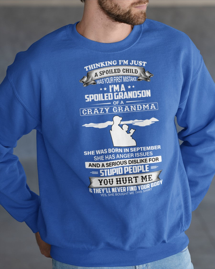 Spoiled by Grandma Shirt September Edition – From Grandma to Grandson EBIL09 (SKU-GMS2-09)