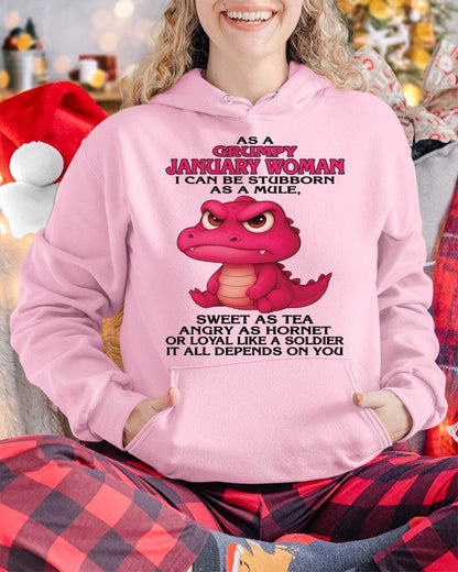 As A Grumpy January Woman - T Shirt For Woman - DONN01 (SKU09-31-01)