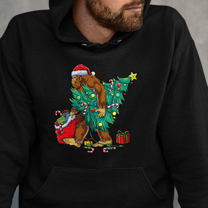 Most Wonderful Christmas Co Bigfoot Christmas Tree Lights Xmas Boys Men Sasquax T-Shirt - Christmas Unisex T-Shirt/Hoodie/Sweatshirt - HNDS00