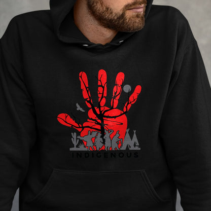 Native American T-Shirts, Vintage Native American Unisex T-Shirt/Hoodie/Sweatshirt HLT00 - Native American Indigenous Red Hand Indian Blood Themed T-Shirt (11)